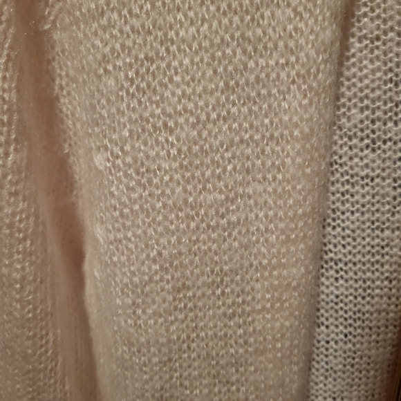 Wooden Ships Pale Pink Long Mohair Blend Open Front Cardigan Size M/L - Picture 7 of 7